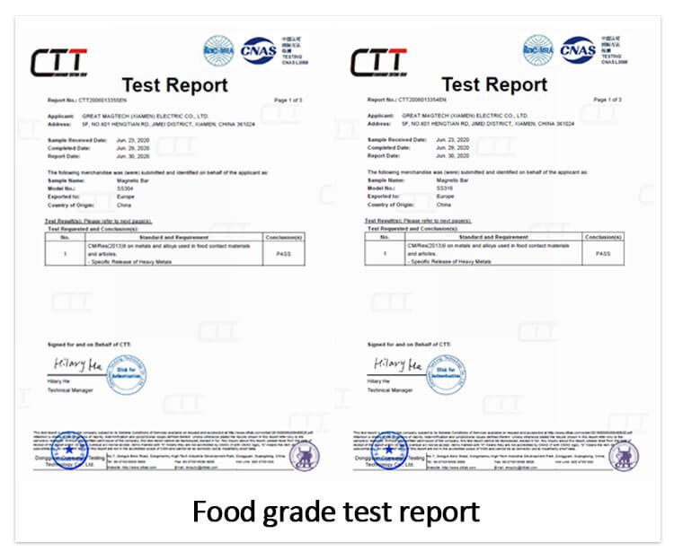 food grade text report
